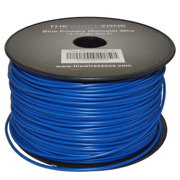 Blue 18 Gauge AWG 500' ft Stranded Primary Remote Wire Cable