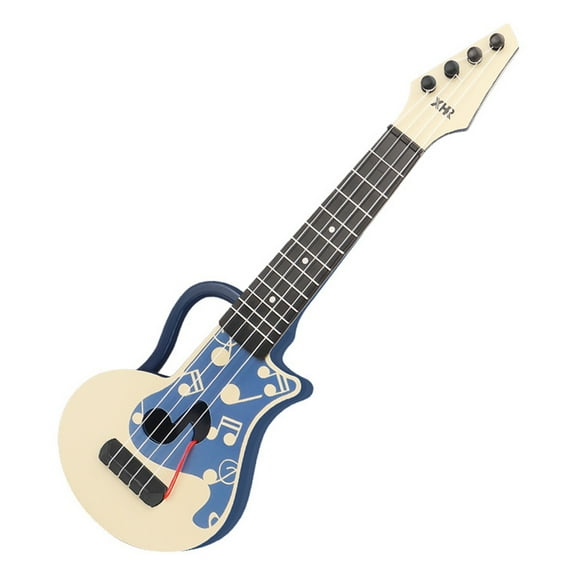Blue 18 Inch Ukulele For Children Beginners Toy Guitar With 4 Strings Educational