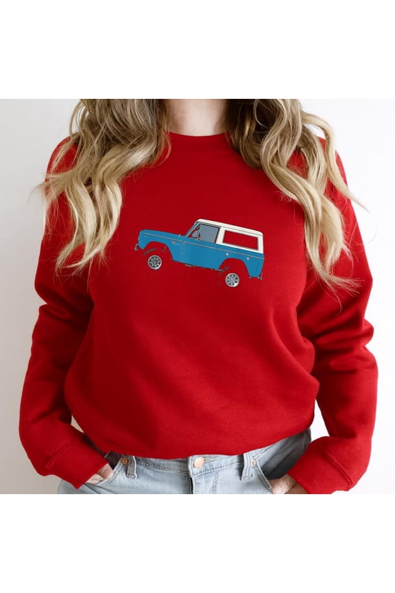 Blue 1969 Classic Bronco Funny Car Graphic SW15946 Unisex Sweatshirt, Up to Size 5XL