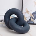 thumbnail image 1 of Blue 2-Link Wood Chain Link Decor Wood Knot Shelf Decor Home Decorations for Living Room Farmhouse Coffee Table Decor, 1 of 2