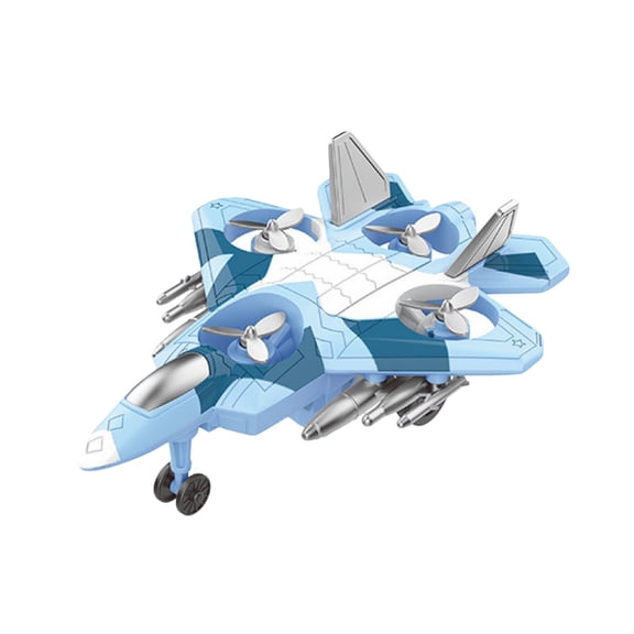 Blue 2026 Blue Inertial Drive 360 Rotating Fighter Plane Toy For Kids With Lights Sound 3Xaa