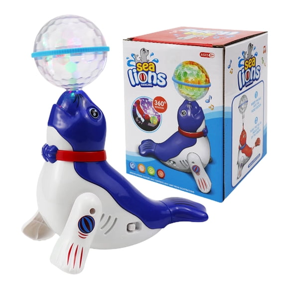 Blue 2026 Blue Universal Rotating Light Projection Dancing Dolphin Toy With Music 3Xaa