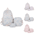 thumbnail image 1 of Blue 2026 New This 3-Piece Backpack Set Comes with A Cute Floral Quilted Backpack,A Medium-Sized Messenger Bag and A Small Travel Storage Bag for Ladies,Presenting A Simple and Comfortable Look, 1 of 8