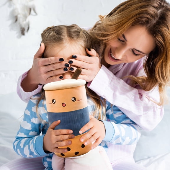 Blue 22Cm Simulation Blue Milk Tea Cup Plush Doll Toy Soft Cute Boba Drink Stuffed Toy For Kids