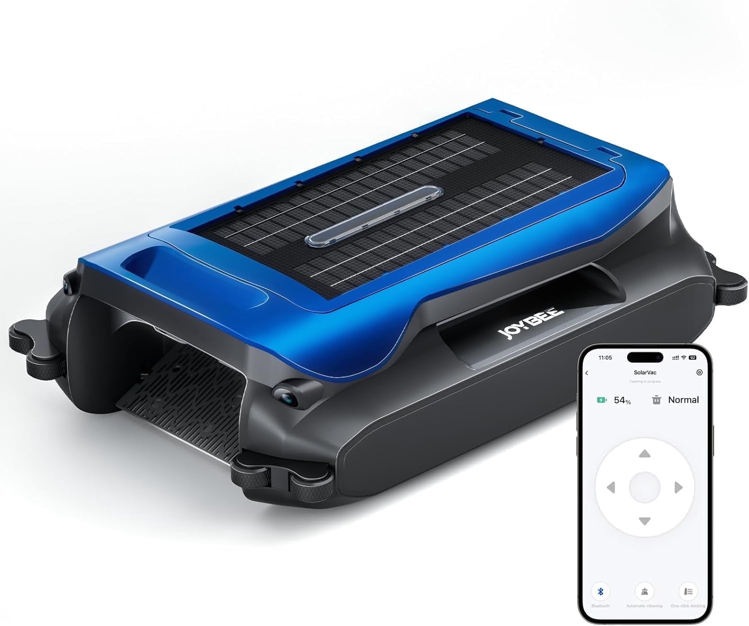 Blue 24/7 Solar Breeze Automatic Pool Skimmer Robot – APP Supported Floating Surface Cleaner for Above Ground & Inground Pools, Auto Robotic Pool Cleaner
