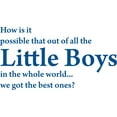 thumbnail image 1 of Blue 26" x 14" Picniva How is IT Possible That Out of All The Little Boys Kids Room Sayings Words Art Decor Lettering Vinyl Wall Art Inspirational Uplifting, 1 of 1