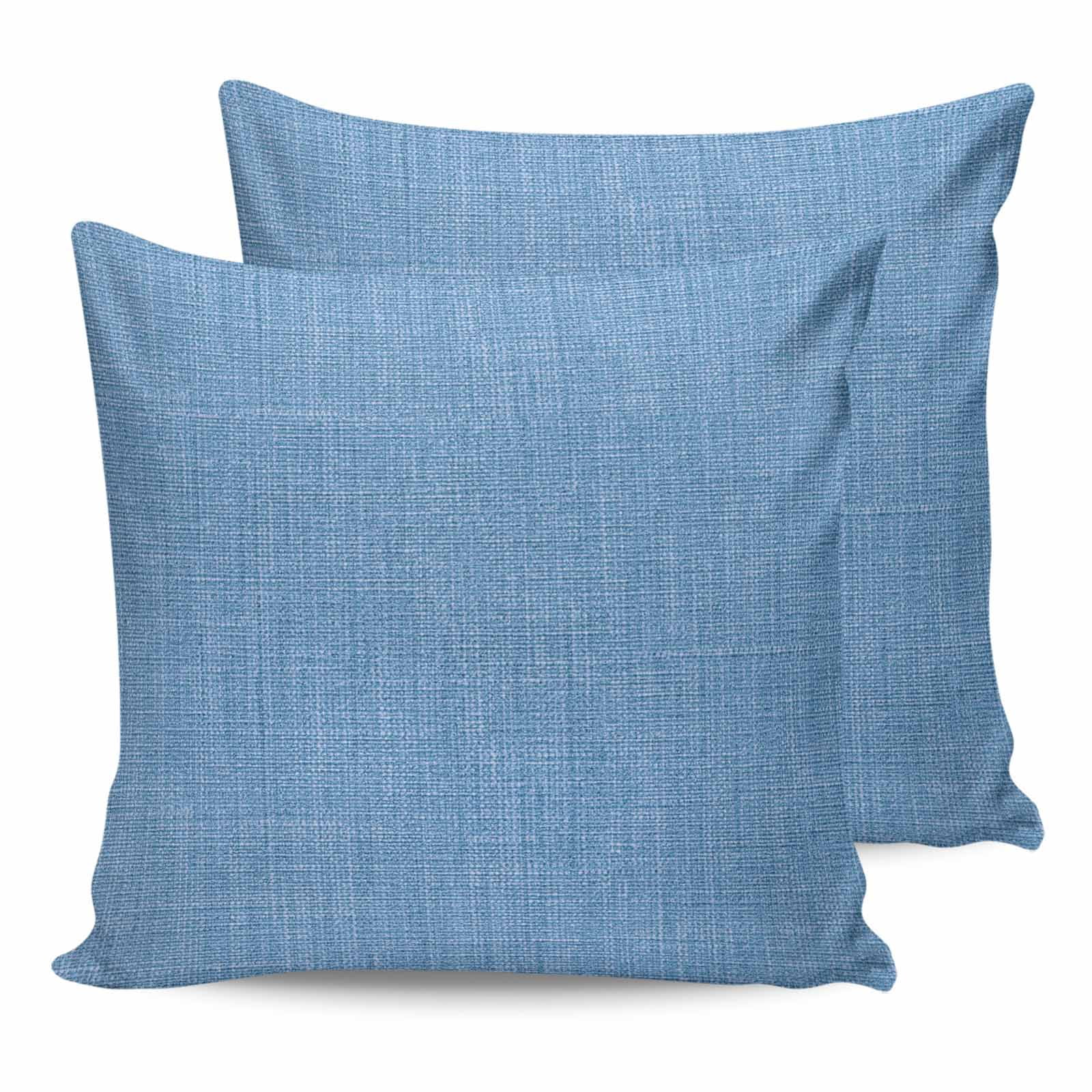 Blue 26x26 Pillow Covers Set of 2, Farmhouse Burlap Solid Blue Color Modern Linen Texture Throw Pillow Covers Decorative Couch Cushion Case, Microfiber Square Pillowcases for Bedroom Car Living Room