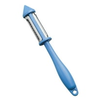 Blue 3 In 1 Julienne Vegetable Peeler With Hangable Handle For Kitchen Use Potato Carrot Fruit Non Slip Wear Resistant Easy Clean
