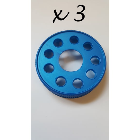 Blue 3 Pack Plastic Mason Jar Flower Frog Lids - Flower Arrangement Lid