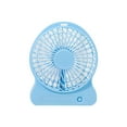 Blue 3 Speed Usb Rechargeable Desk Fan Silent Motor For Office Bedroom ...