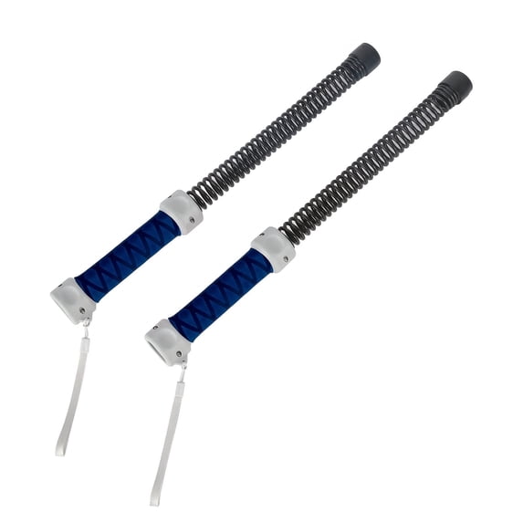 Blue 3-in-1 Multifunctional Cordless Battle Rope — Featuring Spring-Resisted Training, Arm Strength & Flexibility Rods, and a Flexi-Bar — Ideal for Full-Body Workouts, Fat Burning, and Body Sculpting