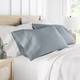 thumbnail image 1 of Blue 300TC Cotton Cooling Pillow Case Set, Standard/Queen, by Noble Linens, 1 of 8