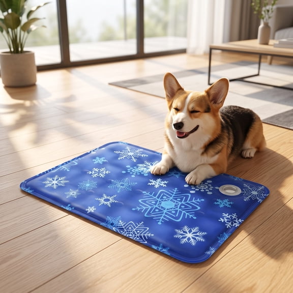 Blue 30x40cm Refillable Pet Cooling Mat Gel Water Activated Cool Pad for Dogs Cats Summer