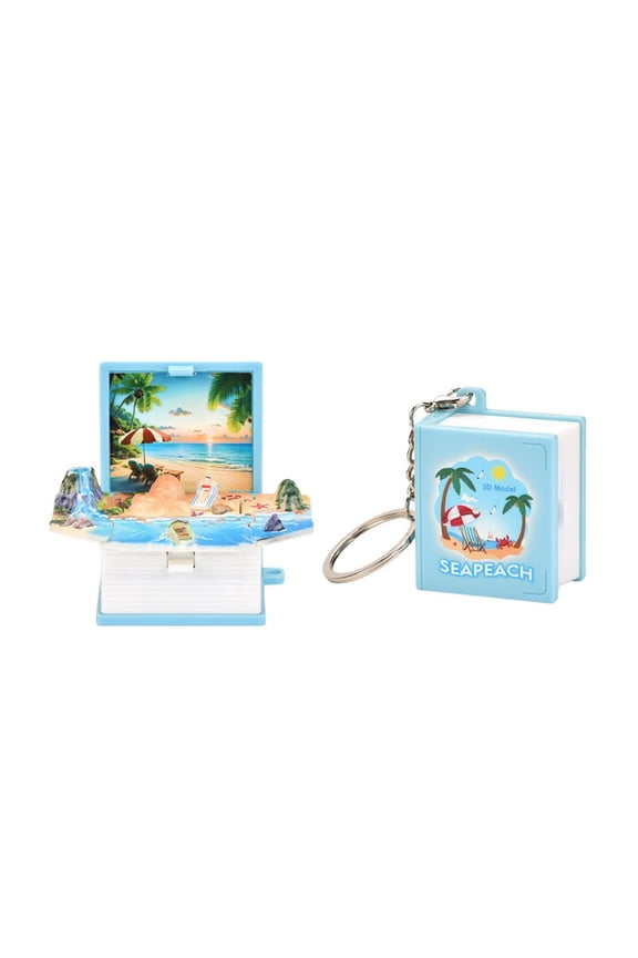Blue 3D Folding Bomb Book Schoolbag Beach Keychain Puzzle Three Layer Decompression Toy Desktop Ornaments Games 9 Months Folding Rug Games Girl 4 Years Female Game for 5 Years Girl Games 8 Months