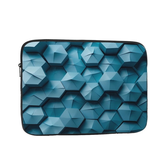 Blue 3D Hive Laptop Sleeve Bag Compatible With MacBook Air / Pro iPad MateBook Tablet Surface HP Lenovo Dell ASUS Acer Laptop Computer Protective Size: 10 inch