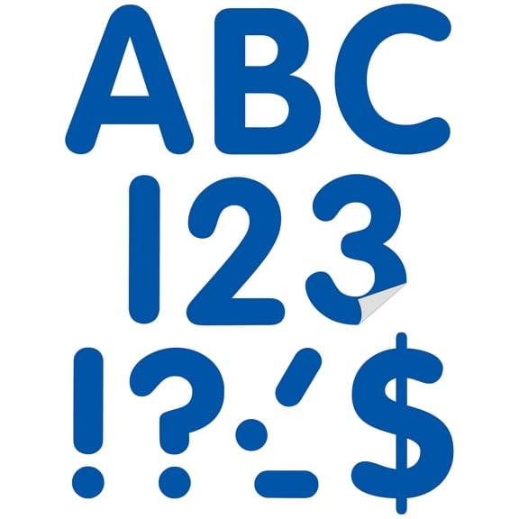 Teacher Created Resources Blue 4" Classic Self-Adhesive Letters Uppercase, 108 Pieces