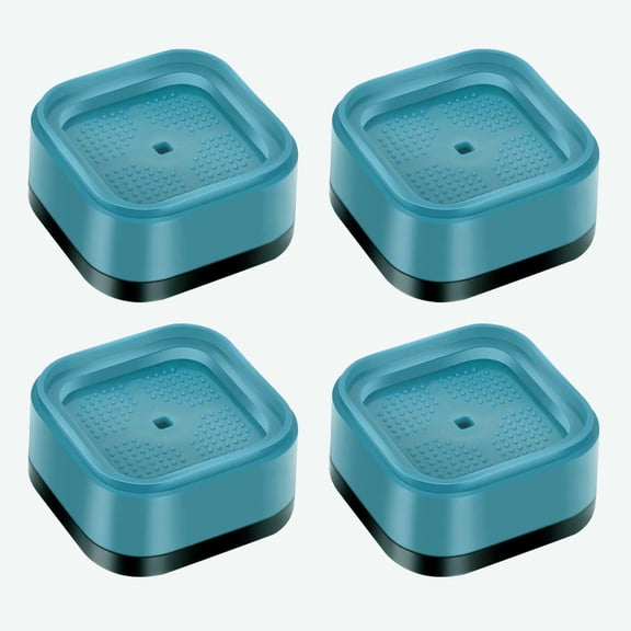 Blue 4 Pack Furniture Risers 1 Inch Heavy Duty Stackable Non-Slip Lift Blocks For Bed Sofa Cabinet Desk Chair