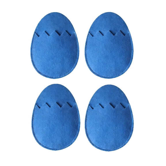 Blue 4 Piece Blue Felt Easter Eggs Cutlery Pouch Silverware Pocket For Festive Table Setting Spring Decor