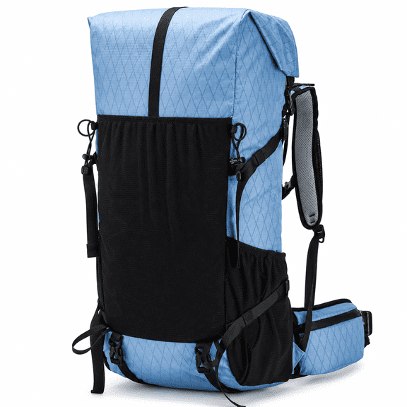 Blue 40-50L Hiking Backpack Internal Frame Camping Travel Daypack