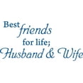 thumbnail image 1 of Blue 41" x 20" Decaltor BEST FRIENDS FOR LIFE HUSBAND & WIFE Quotes Sayings Words Art Decor Lettering Vinyl Wall Art Inspirational Uplifting, 1 of 1