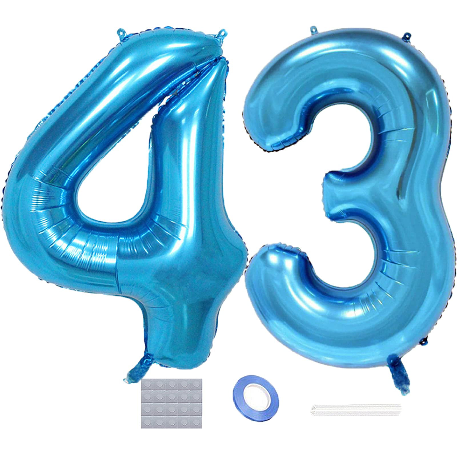 Blue 43 Number Balloons 40 inch Jumbo Foil Balloons Prom Balloon for ...