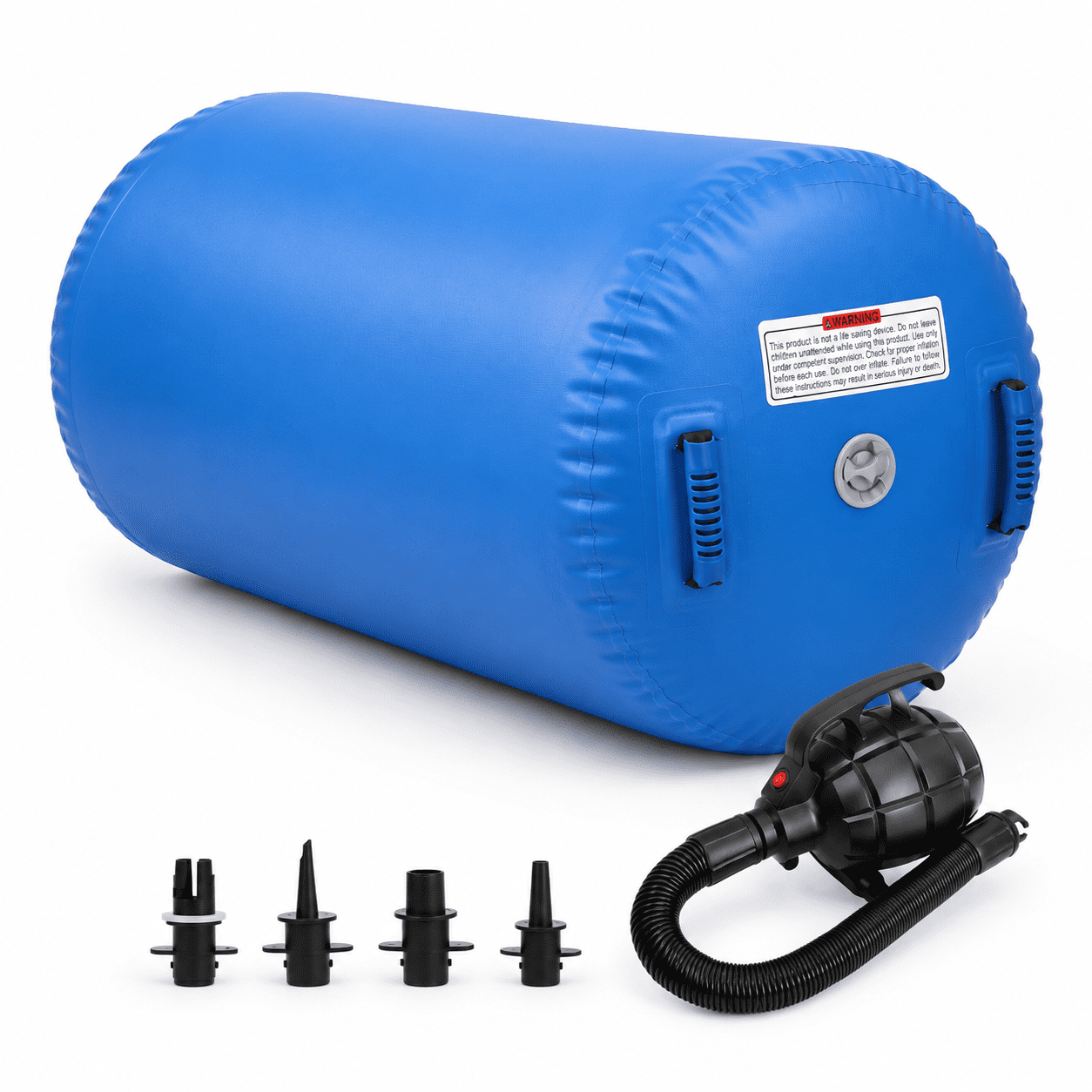 Blue 47.2 x 29.5inch Inflatable Gymnastics Air Roller Tumbling Mat with ...