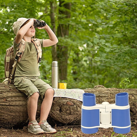 Blue 4X30 Children'S Binoculars Blue Sturdy Lightweight Easy Focus Adjustable Outdoor Adventure Portable Toy For Young Explorers