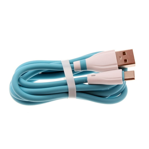 Blue 4ft USB-C Cable for Samsung Galaxy S24 FE - Charger Cord Power Wire Type-C Fast Charge for Galaxy S24 FE