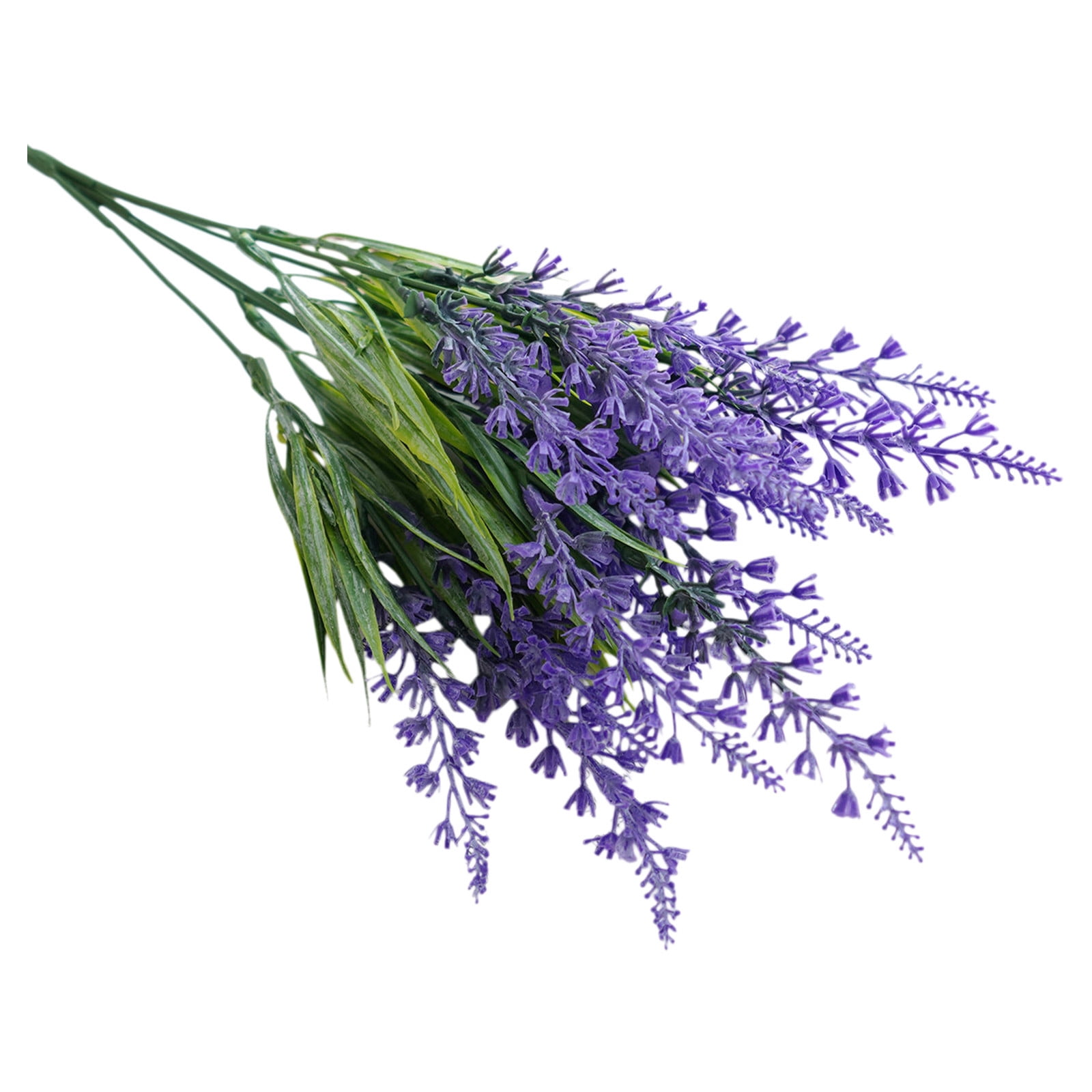 Blue 5 Branch Artificial Lavenders Stems Faux Wheats Ears Rustic ...