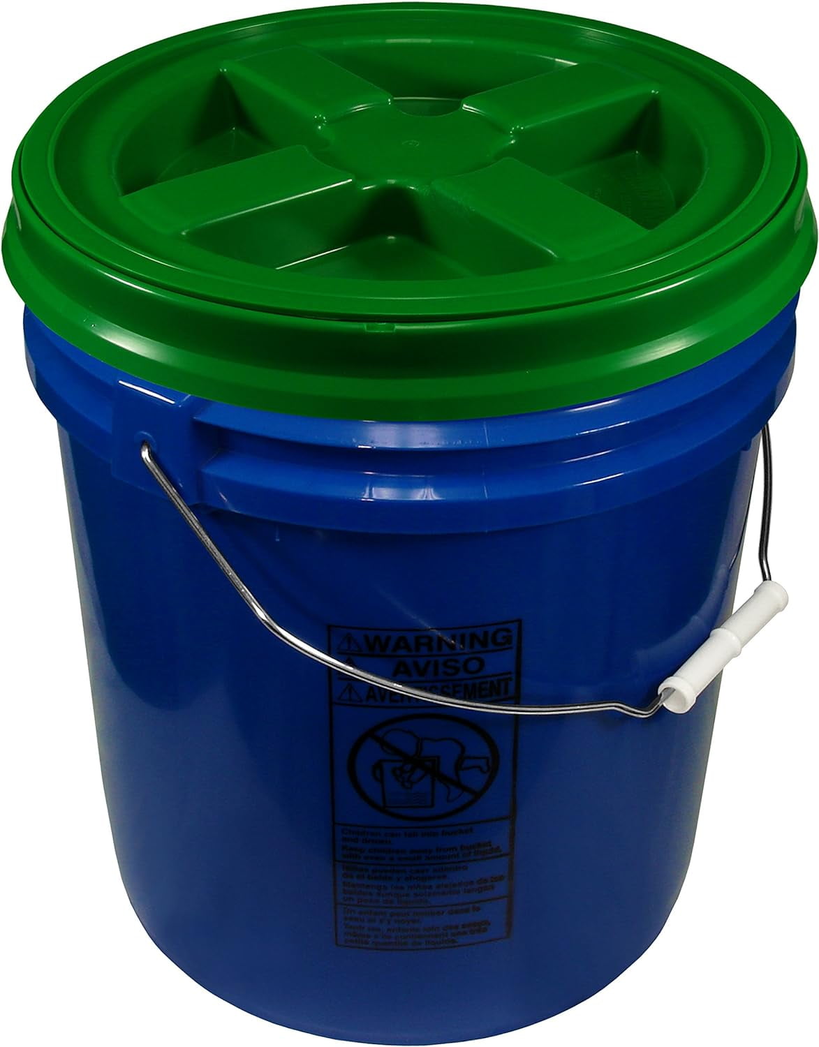 Blue 5 Gallon 90 mil Bucket with Gamma Seal Lid (Green)