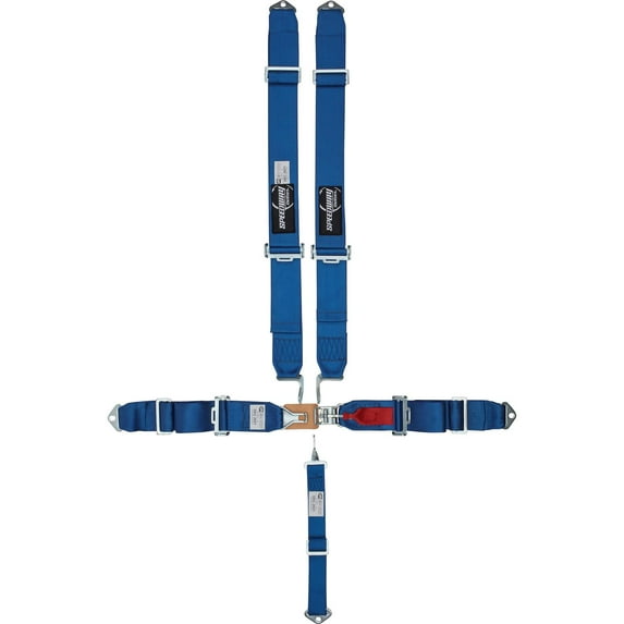 Blue 5 Point 3" Individual Shoulder Harness, Racing Seat Belt