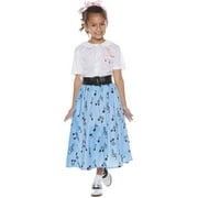 Underwraps 50's Style Shirt & Skirt Child Costume Set - Medium Female