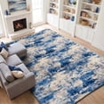 thumbnail image 1 of Pentantan 5ft x 8ft Shag Area Rug, Soft Fluffy Rugs for Living Room Bedroom, Modern Tie-dye Home Carpet, Blue, 1 of 7