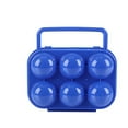 thumbnail image 1 of Blue 6 Grid Handle Egg Container For Refrigerator, Portable Eggs Holder Egg Carrier Tray With Lid For Camping Outdoor Picnic, Egg Storage Box Egg Clip Egg Box, 1 of 6