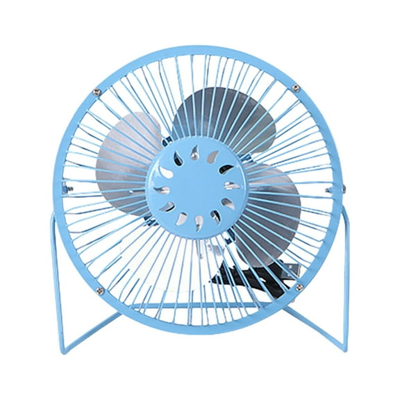 Blue 6 Inch Usb Cat Ear Desktop Fan Bladeless Quiet Portable Small Fan For Office Home 7.7X7.7X2.0 Inch Usb Powered Lightweight Personal Cooling Quiet Breeze Compact Device