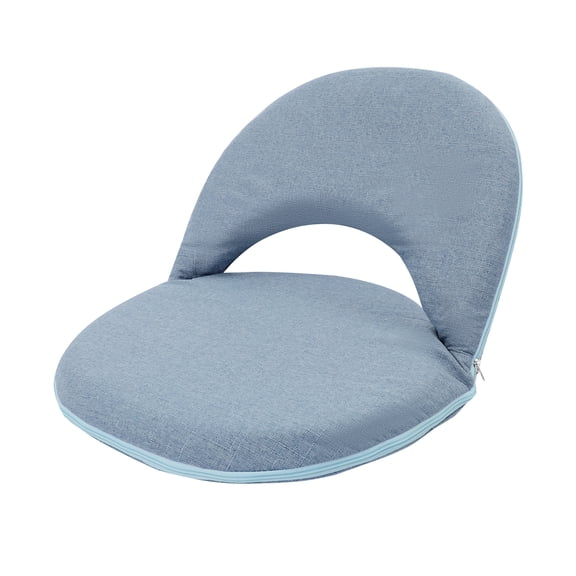 Blue 6-Position Folding Floor Chair with Back Support Adjustable Floor Seat for Reading & Meditation