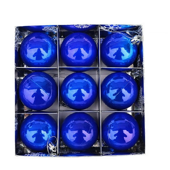 Blue 6Pcs Christmas Gift Box Plastic Pearl Christmas Decoration Balls 6Cm Blue For Tree And Party Decor Plastic Material With Pearl Luster Set Of 9 Elegant Ornaments