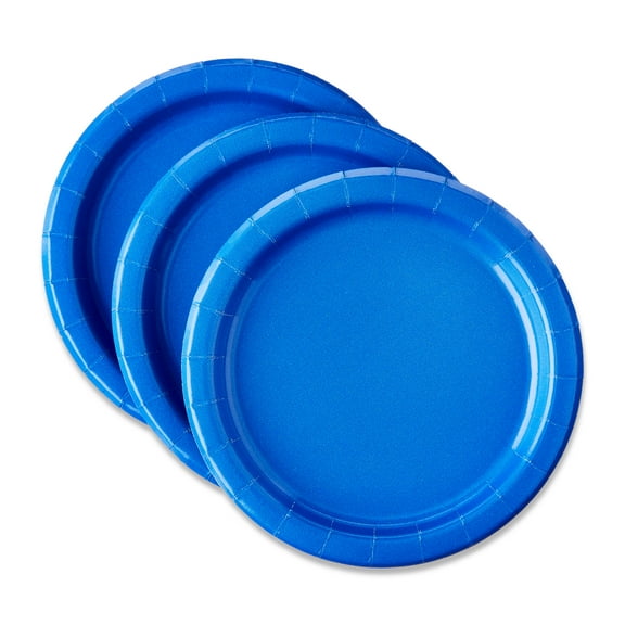 Disposable Paper Plates, 7", Blue, 70 Count, by Way To Celebrate
