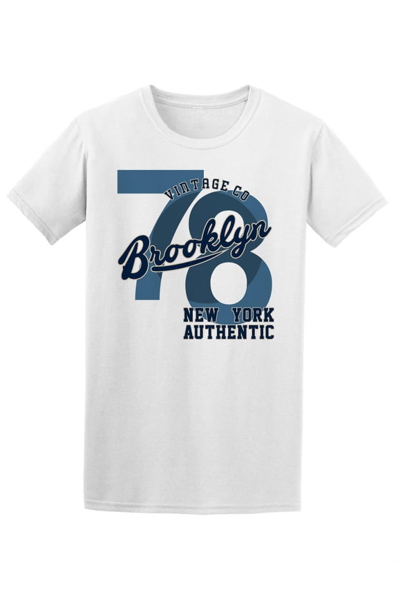 Blue 78 Number Urban Art Tee Men's - Men T-Shirt, Large