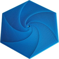 Blue 7Cm 3D Printed Fractal Hexagon Stress Relief Tool Tactile Fidget Toy Intricate Geometric Patterns For Anxiety Focus Enhancement