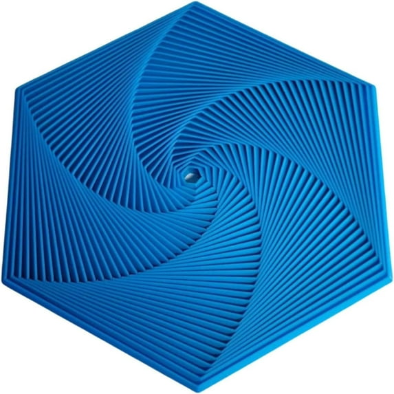 Blue 7Cm 3D Printed Fractal Hexagon Stress Relief Tool Tactile Fidget Toy Intricate Geometric Patterns For Anxiety Focus Enhancement