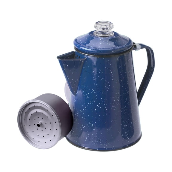 Blue 8 Cup Coffee Pot Percolator