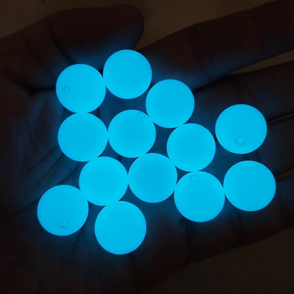Blue 8Mm Glow In Dark Stone Beads for Bracelet Necklace Diy Solar Charm, By Meiiso, Large Inventory!
