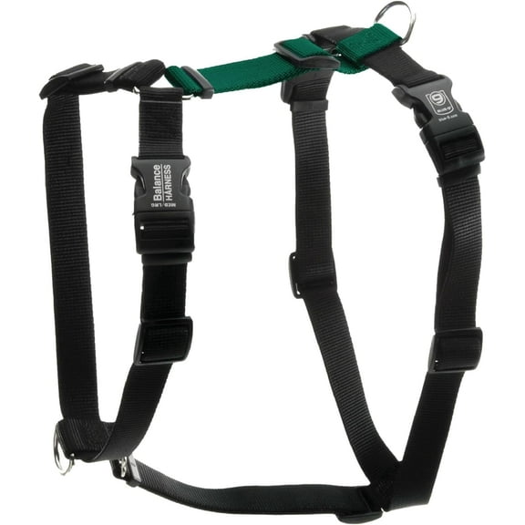 Blue-9 Buckle-Neck Balance Harness, Fully Customizable Fit No-Pull Harness, Ideal for Dog Training and Obedience, Made in The USA, Hunter Green, Extra Small