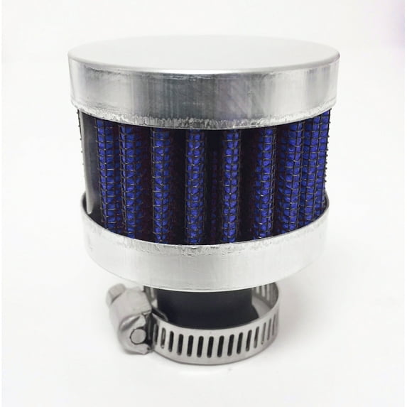 Blue 9mm Mini Air Intake Crankcase Breather Filter Valve Cover Catch Tank