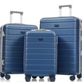 thumbnail image 1 of Blue ABS 3-Piece Spinner Luggage Set with TSA Locks for Secure Air Travel, 1 of 10