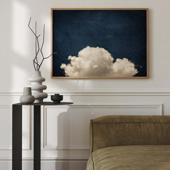 Blue Abstract Cloud Wall Art Print, Abstract Art, Minimalist, Landscape, Above Bed Decor, Wall Decor Above The Bed, Bedroom Living Room Wall Art, Modern Wall Decor, 8x12 UNFRAMED