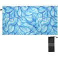 thumbnail image 1 of Blue Abstract Flower Beach Towel 31" x 71", Quick Dry Bath Towel Super Absorbent Lightweight Travel Towel for Beach Yoga Swim Sport Camping Holiday, 1 of 7
