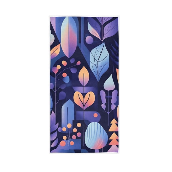 Blue Abstract Geometry Face Towel Absorbent Hand Towels Bath Sport Gym