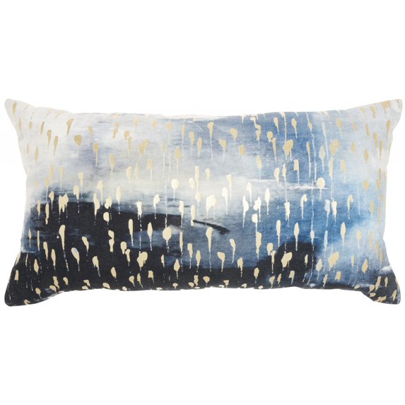 Blue Abstract Lumbar Pillow